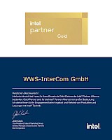 Intel Technology Provider Gold 2015 Zertifikat